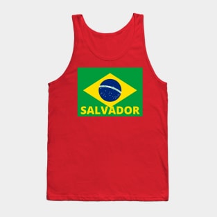 Salvador City in Brazilian Flag Tank Top